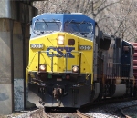 CSX 5003 and 4816 under Rt. 15 bridge.
